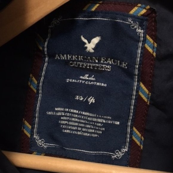 Y2K Vintage Navy Cropped Double Breasted Blazer Jacket - Picture 11 of 13